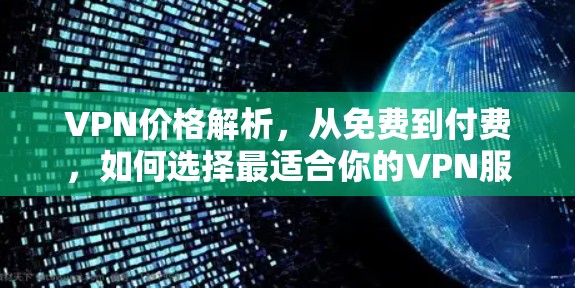 VPN价格解析，从免费到付费，如何选择最适合你的VPN服务？